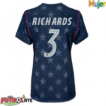 Camiseta Estados Unidos Chris Richards #3 Visitante Equipación para mujer Mundial 2026 manga corta